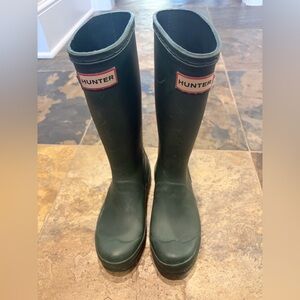Hunter Dark Green Waterproof Boots